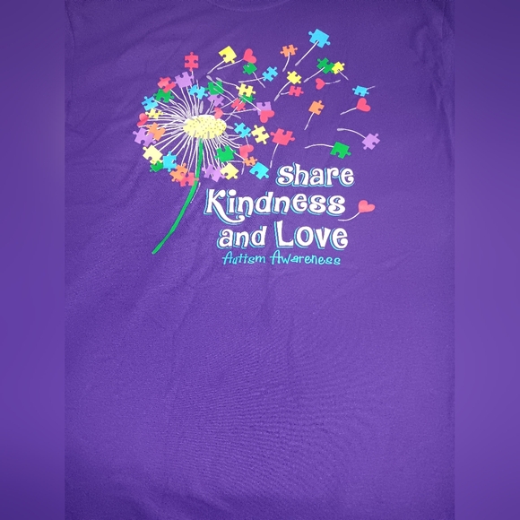 Autism Awareness Share Kindness and Love Gildan Heavy Cotton T-Shirt - Picture 4 of 7
